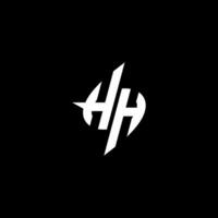 HH monogram logo esport or gaming initial concept vector