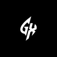 GX monogram logo esport or gaming initial concept vector