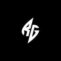 RG monogram logo esport or gaming initial concept vector