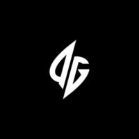 QG monogram logo esport or gaming initial concept vector