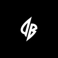 QB monogram logo esport or gaming initial concept vector