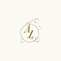AL wedding monogram initial in perfect details vector