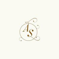 AS wedding monogram initial in perfect details vector