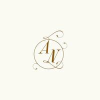 AN wedding monogram initial in perfect details vector