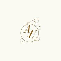 AU wedding monogram initial in perfect details vector