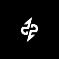 ZZ monogram logo esport or gaming initial concept vector