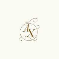 AX wedding monogram initial in perfect details vector