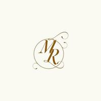 MR wedding monogram initial in perfect details vector