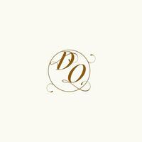 DO wedding monogram initial in perfect details vector