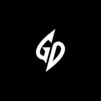 GO monogram logo esport or gaming initial concept vector