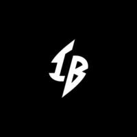 IB monogram logo esport or gaming initial concept vector