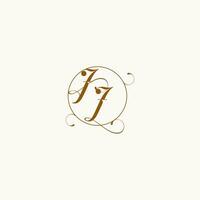 JJ wedding monogram initial in perfect details vector