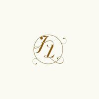 JL wedding monogram initial in perfect details vector