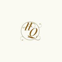 HQ wedding monogram initial in perfect details vector