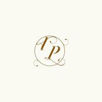 IP wedding monogram initial in perfect details vector