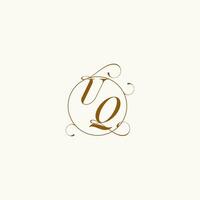 UQ wedding monogram initial in perfect details vector