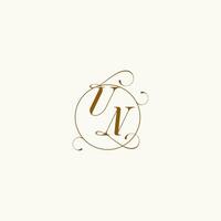 UN wedding monogram initial in perfect details vector