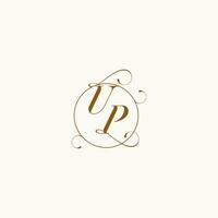 UP wedding monogram initial in perfect details vector