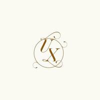 UX wedding monogram initial in perfect details vector