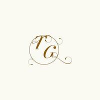 TG wedding monogram initial in perfect details vector