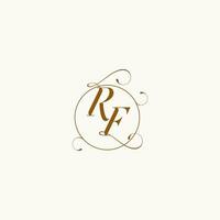 RF wedding monogram initial in perfect details vector