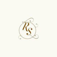 RS wedding monogram initial in perfect details vector