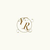 YR wedding monogram initial in perfect details vector