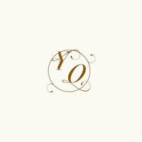 YO wedding monogram initial in perfect details vector