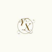 YX wedding monogram initial in perfect details vector