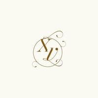 XV wedding monogram initial in perfect details vector