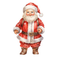 ai généré bébé Père Noël pour Noël événement. aquarelle style. ai généré png