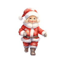 AI generated Baby Santa For Christmas Event. Watercolor Style. AI Generated png