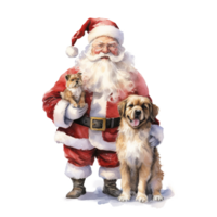 AI generated Baby Santa For Christmas Event. Watercolor Style. AI Generated png