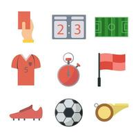 fútbol conjunto icono diseño vector