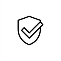 shield and check mark icon vector template