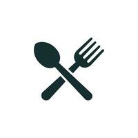 spoon and fork icon design vector template