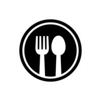 spoon and fork icon design vector template