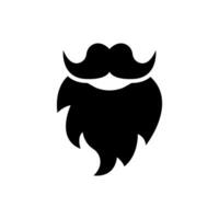 Papa Noel barba Bigote icono diseño vector