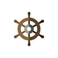 ship steering wheel icon design vector template