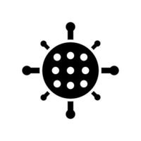 corona virus icono plano diseño vector modelo