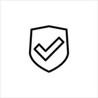 shield and check mark icon vector template