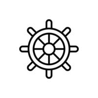 ship steering wheel icon design vector template