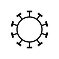 corona virus icon flat design vector template