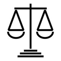 escamas de justicia icono diseño vector