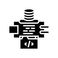 software architecture glyph icon vector illustration