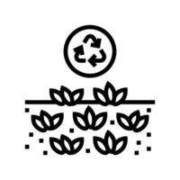 sustainable farming green living line icon vector illustration