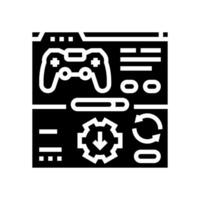 updates game development glyph icon vector illustration