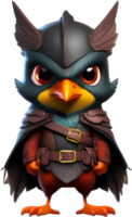 AI generated Cute Robin bird in a cartoon character. AI-Generated. png