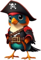 AI generated Cute Robin bird in a cartoon character. AI-Generated. png