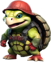 ai gegenereerd schattig schildpad in een tekenfilm karakter. ai-gegenereerd. png